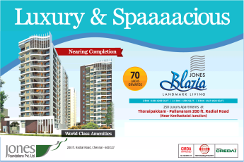 Presenting 250 luxury apartments at Jones Blazia in Chennai